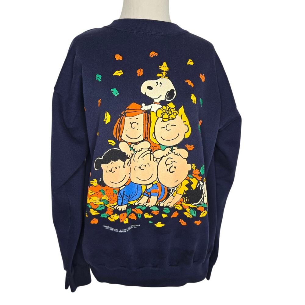 Vintage Peanuts & The Gang Sweatshirt Fall Halloween Nostalgia Snoopy Unisex XL